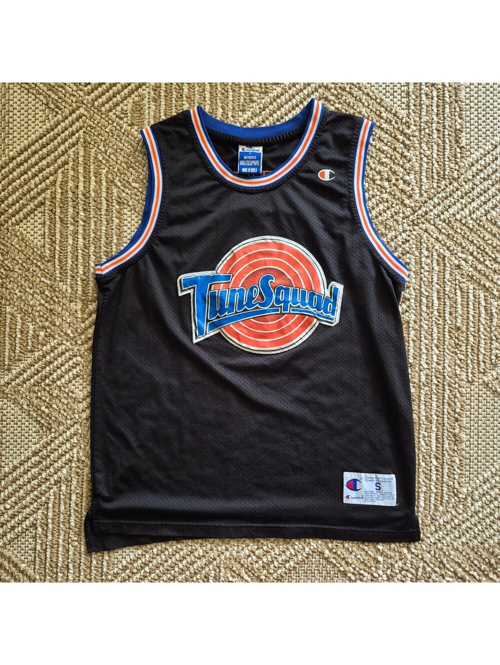 Vintage 90s Champion Space Jam Tune Squad Bugs Bunny Jersey Black S M